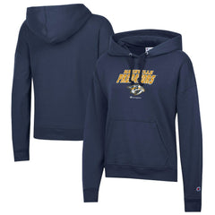 Nashville Predators Champion Women's Powerblend Fleece Pullover Hoodie - Navy - NHL