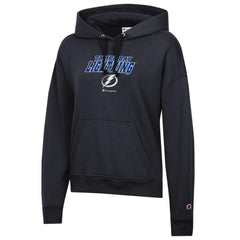 Tampa Bay Lightning Champion Women's Powerblend Fleece Pullover Hoodie - Black - NHL