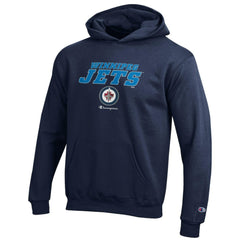 Winnipeg Jets Champion Youth Eco Powerblend Pullover Hoodie - Navy - NHL