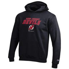 New Jersey Devils Champion Youth Eco Powerblend Pullover Hoodie - Black - NHL