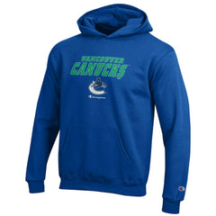 Vancouver Canucks Champion Youth Eco Powerblend Pullover Hoodie - Royal - NHL