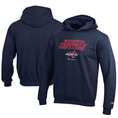 Washington Capitals Champion Youth Eco Powerblend Pullover Hoodie - Navy - NHL