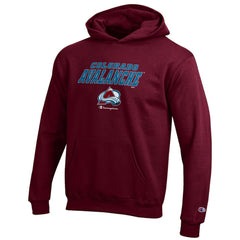 Colorado Avalanche Champion Youth Eco Powerblend Pullover Hoodie - Burgundy - NHL
