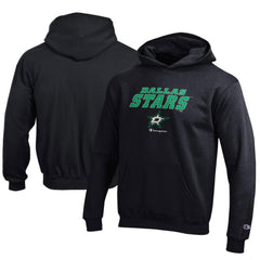 Dallas Stars Champion Youth Eco Powerblend Pullover Hoodie - Black - NHL