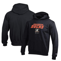 Anaheim Ducks Champion Youth Eco Powerblend Pullover Hoodie - Black - NHL