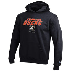 Anaheim Ducks Champion Youth Eco Powerblend Pullover Hoodie - Black - NHL