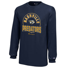 Nashville Predators Champion Youth Long-Sleeve Jersey T-Shirt - Navy - NHL