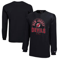 New Jersey Devils Champion Youth Long-Sleeve Jersey T-Shirt - Black - NHL