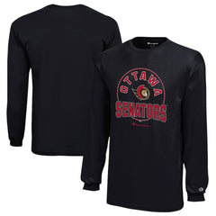 Ottawa Senators Champion Youth Long-Sleeve Jersey T-Shirt - Black - NHL