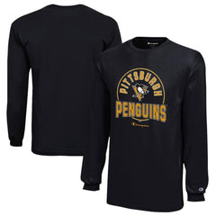 Pittsburgh Penguins Champion Youth Long-Sleeve Jersey T-Shirt - Black - NHL
