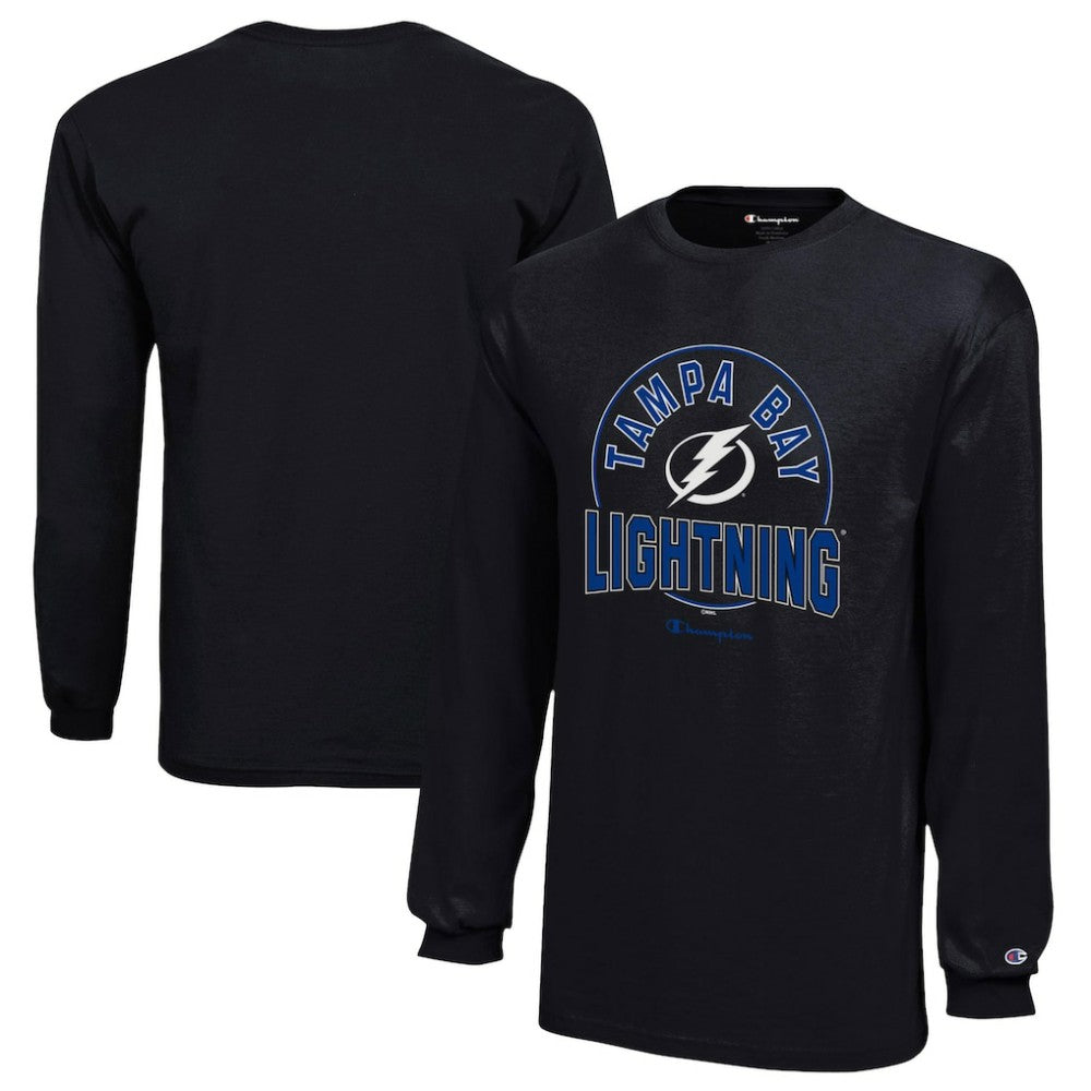 Tampa Bay Lightning Champion Youth Long-Sleeve Jersey T-Shirt - Black - NHL
