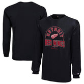 Detroit Red Wings Champion Youth Long-Sleeve Jersey T-Shirt - Black - NHL