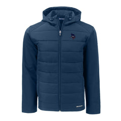 Minnesota Vikings Cutter & Buck Americana Evoke Hybrid Eco Softshell Recycled Full-Zip Hooded Jacket Navy | NFL