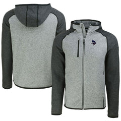 Minnesota Vikings Cutter & Buck Americana Mainsail Full-Zip Hooded Jacket Heather Gray/Heather Charcoal | NFL