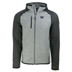 Washington Commanders Cutter & Buck Americana Mainsail Full-Zip Hooded Jacket Heather Gray/Heather Charcoal | NFL