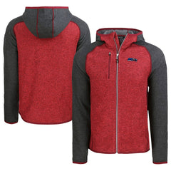 Seattle Seahawks Cutter & Buck Americana Mainsail Full-Zip Hooded Jacket Heather Red/Heather Charcoal | NFL