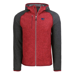 Washington Commanders Cutter & Buck Americana Mainsail Full-Zip Hooded Jacket Heather Red/Heather Charcoal | NFL