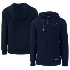 Detroit Lions Cutter & Buck Americana Roam Eco Half-Zip Recycled Pullover Hoodie Navy | NFL