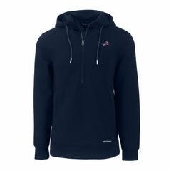 Detroit Lions Cutter & Buck Americana Roam Eco Half-Zip Recycled Pullover Hoodie Navy | NFL
