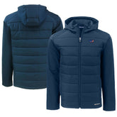 Washington Commanders Cutter & Buck Big & Tall Americana Evoke Hybrid Eco Softshell Recycled Full-Zip Hooded Jacket Navy | NFL