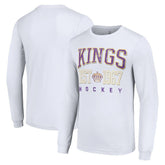 Los Angeles Kings Starter Retro Graphic Long Sleeve Crew T-Shirt - White - NHL