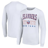 New York Islanders Starter Retro Graphic Long Sleeve Crew T-Shirt - White - NHL