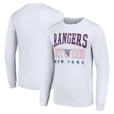 New York Rangers Starter Retro Graphic Long Sleeve Crew T-Shirt - White - NHL