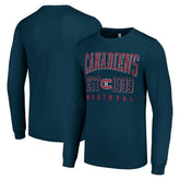 Montreal Canadiens Starter Retro Graphic Long Sleeve Crew T-Shirt - Navy - NHL