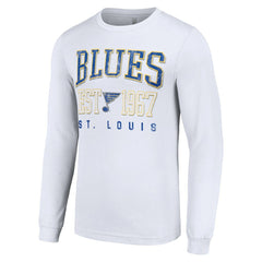St. Louis Blues Starter Retro Graphic Long Sleeve Crew T-Shirt - White - NHL