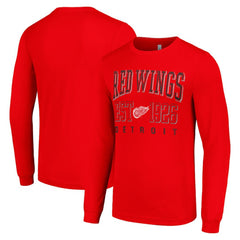 Detroit Red Wings Starter Retro Graphic Long Sleeve Crew T-Shirt - Red - NHL