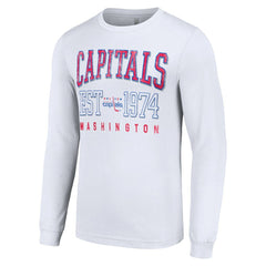 Washington Capitals Starter Retro Graphic Long Sleeve Crew T-Shirt - White - NHL