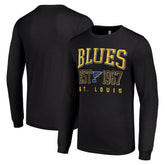 St. Louis Blues Starter Retro Graphic Long Sleeve Crew T-Shirt - Black - NHL