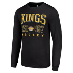Los Angeles Kings Starter Retro Graphic Long Sleeve Crew T-Shirt - Black - NHL