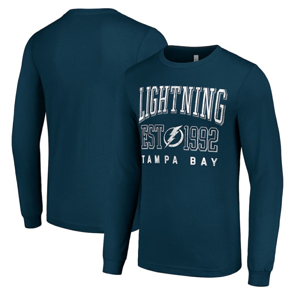 Tampa Bay Lightning Starter Logo Graphic Long Sleeve T-Shirt - Navy - NHL