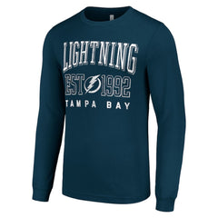 Tampa Bay Lightning Starter Logo Graphic Long Sleeve T-Shirt - Navy - NHL