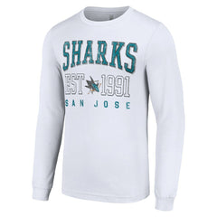 San Jose Sharks Starter Logo Graphic Long Sleeve T-Shirt - White - NHL