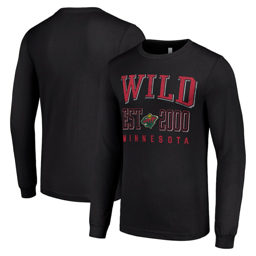 Minnesota Wild Starter Logo Graphic Long Sleeve T-Shirt - Black - NHL