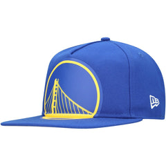 Golden State Warriors Oversized Puff Print Logo Golfer Snapback Hat Royal - NBA