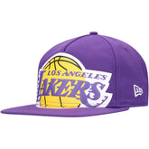 Los Angeles Lakers Oversized Puff Print Logo Golfer Snapback Hat Purple - NBA