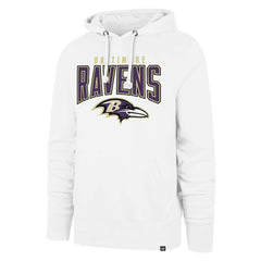 Baltimore Ravens '47 Elements Arch Headline Pullover Hoodie White | 47 brand