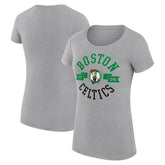 Boston Celtics G-III 4Her by Carl Banks Women's Super-Slim Fit Lightweight Large City Logo T-Shirt Heather Gray - NBA