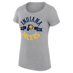 Indiana Pacers G-III 4Her by Carl Banks Women's Super-Slim Fit Lightweight Large City Logo T-Shirt Heather Gray - NBA