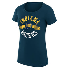 Indiana Pacers G-III 4Her by Carl Banks Women's Super-Slim Fit Lightweight Large City Logo T-Shirt Navy - NBA