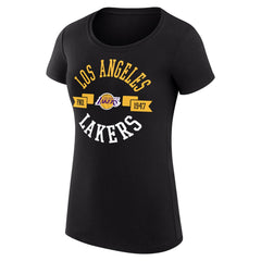Los Angeles Lakers G-III 4Her by Carl Banks Women's Super-Slim Fit Lightweight Large City Logo T-Shirt Black - NBA