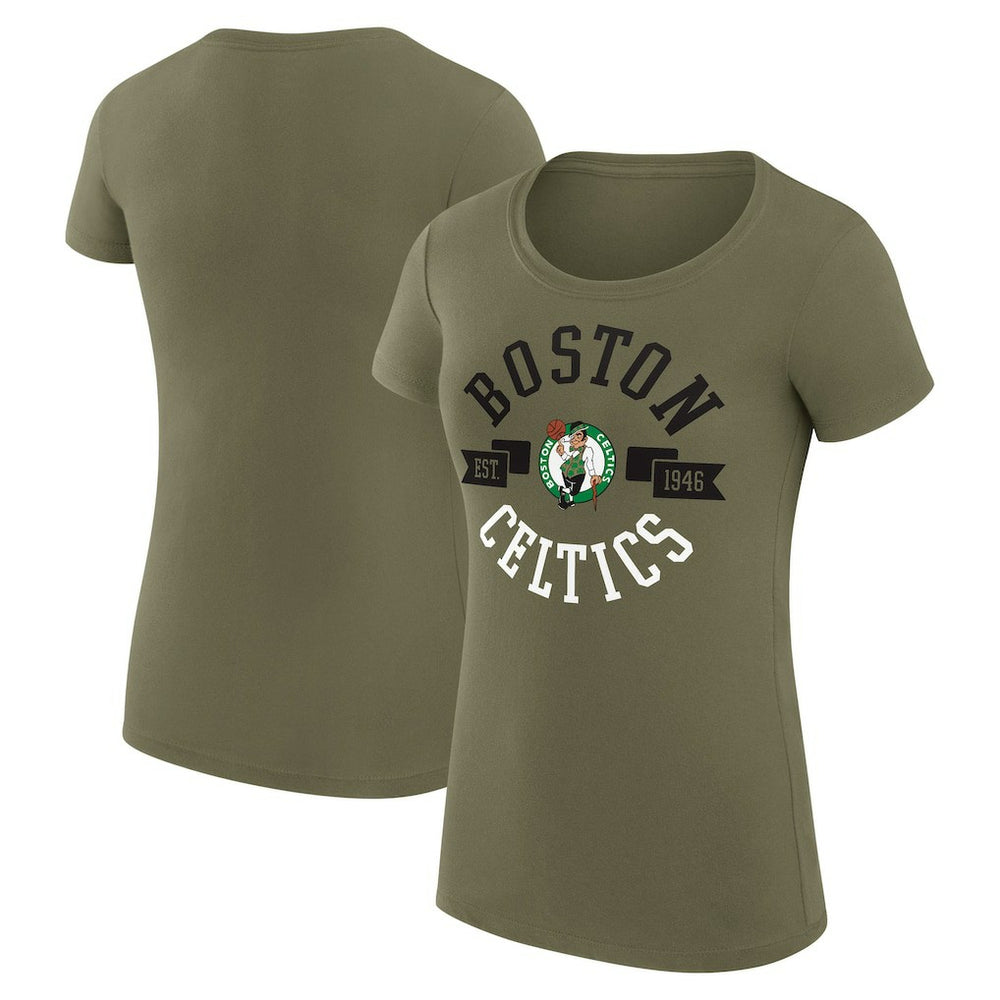 Boston Celtics G-III 4Her by Carl Banks Women's Super-Slim Fit Lightweight Large City Logo T-Shirt Green - NBA