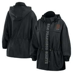 San Francisco Giants WEAR by Erin Andrews Women's Full-Zip Windbreaker Hoodie Jacket - MLB
