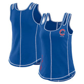 Chicago Cubs WEAR by Erin Andrews Women's Contrast Stitch Tank Top - MLB