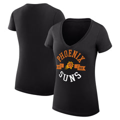 Phoenix Suns G-III 4Her by Carl Banks Women's Super-Slim Fit Lightweight Large City Logo V-Neck T-Shirt Black - NBA