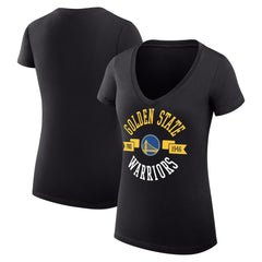 Golden State Warriors G-III 4Her by Carl Banks Women's Super-Slim Fit Lightweight Large City Logo V-Neck T-Shirt Black - NBA