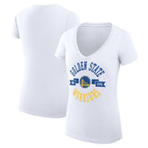 Golden State Warriors G-III 4Her by Carl Banks Women's Super-Slim Fit Lightweight Large City Logo V-Neck T-Shirt White - NBA